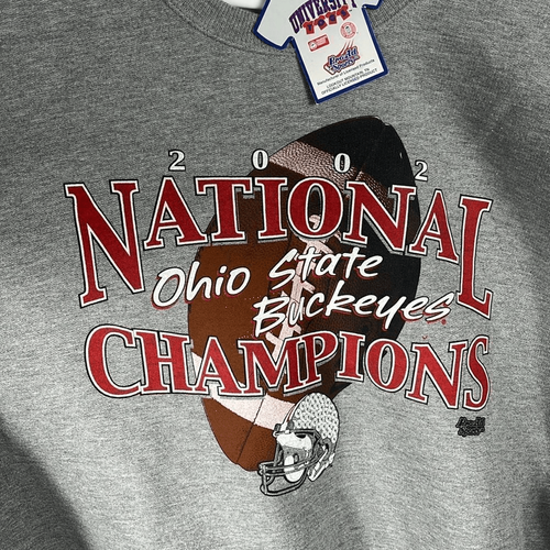 Vintage NWT” OHIO STATE BUCKEYES 2002 Champions Crewneck Sweatshirt - 2XL - Picture 3 of 7