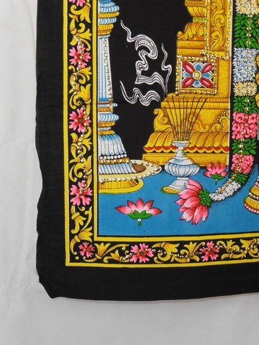 Lord Balaji Hindu God Sequined Wall Hanging Fair Trade 80 x 110 cm - Bild 4 von 5
