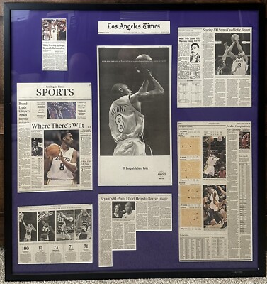 kobe Bryant 81 Points LA Times Framed Print. | eBay