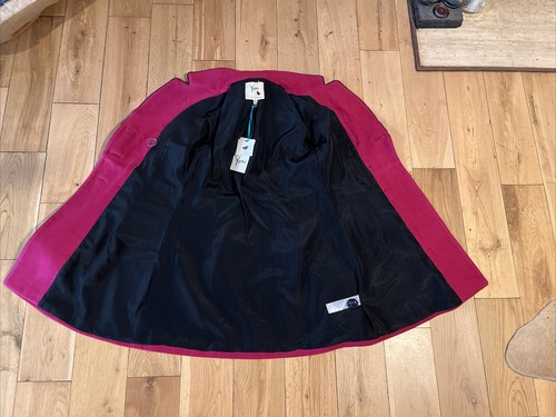 Yumi.NEW/TAGS.Fuchsia/ Black Trim Smart Pretty Coat.UK 10. Party, Evenings - Picture 16 of 24