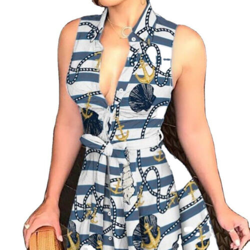 Summer New Ladies Dress Satin Material Sleeveless Sexy V Neck Commuter Street S - Picture 13 of 66