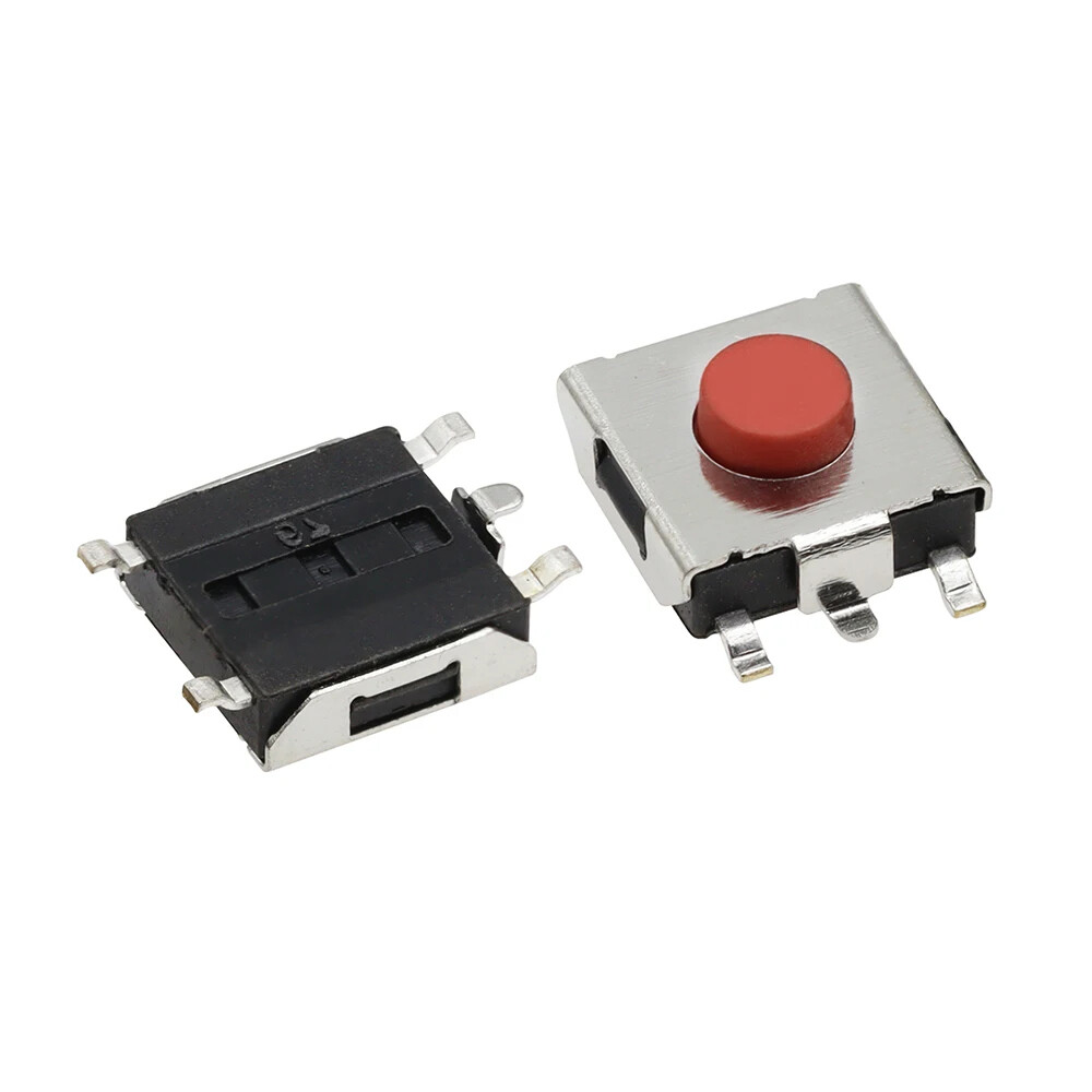 5 Micro Pulsanti Tattili SMD 5.2x5.2x1.5mm 4 Pin &ndash; Per PCB E Riparazioni Elettroniche