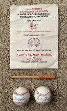 Stan Musial and Jack Buck Autographed Baseball St. Louis Cardinals Lot