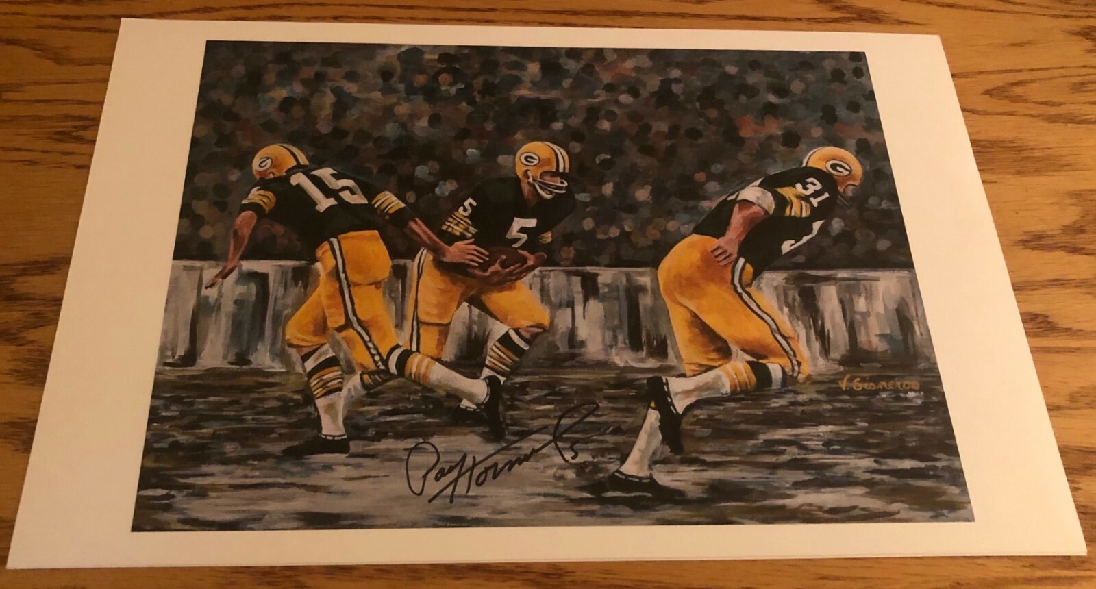 Paul Hornung Autographed Signed Green Bay Packers PACKERS 11x17 SISNERO DENVER AUTO COA 