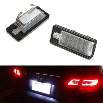 2X Xenon White 6000K 18-SMD LED License Plate Lights Lamps For 2007-2015 Audi Q7