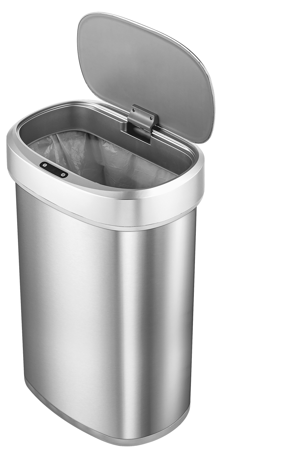 Bote de basura de cocina con sensor de movimiento de 13,2 galones con tapa de acero inoxidable automático