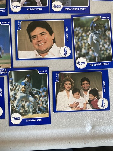 1987 STAR COMPANY BASEBALL - FERNANDO VALENZUELA - SET OF 13 - DODGERS complete - Picture 5 of 6