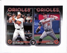 2024 Topps Update #US315 David Banuelos Matt Krook Orioles RC Rookie Combos