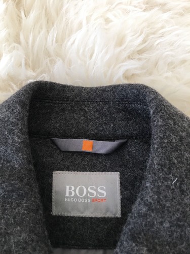 NWT BOSS HUGO BOSS SPORT REMMO TECNO WOOL CHARCOAL GRAY COAT SIZE 50 - Picture 4 of 16