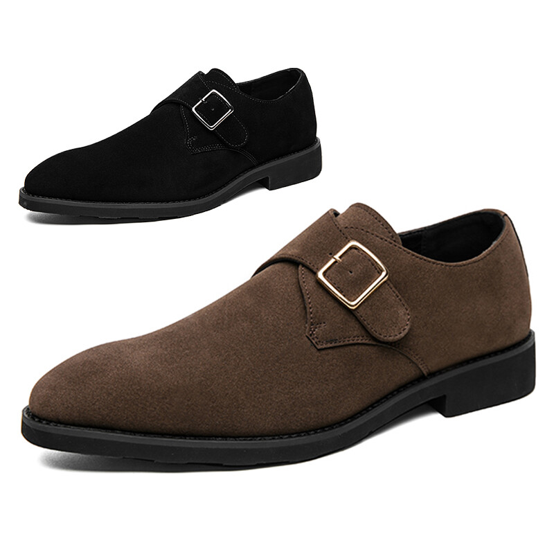 Men's Suede Oxfords Formal Dress Shoes Brogues Derbys Classic