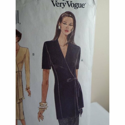 Vogue Sewing Pattern 8976 Misses Dress Top and Skirt UNCUT 1994 Vintage Size8-12 - Picture 5 of 8