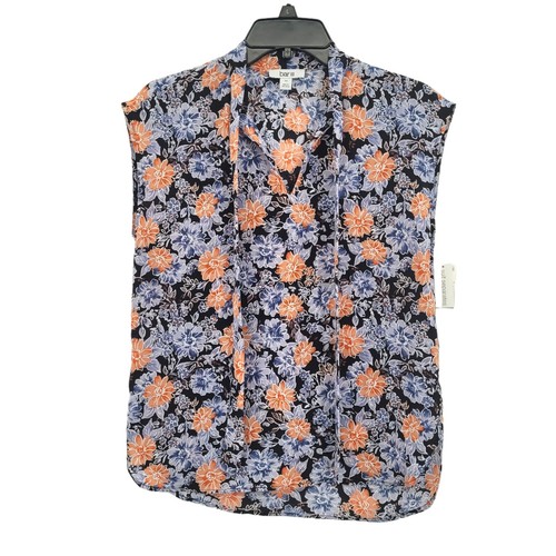 Bar III Women's Tie-Neck Floral Print Top XS