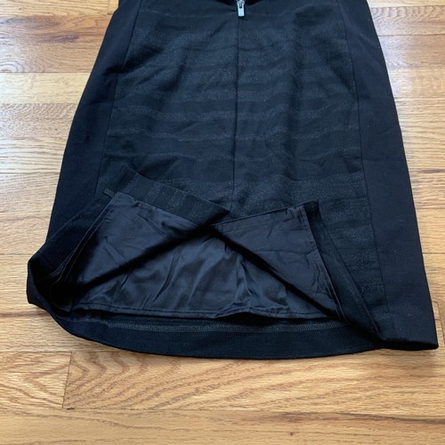 Eileen Fisher Striped Viscose Stretch Ponte Dress w/ Solid Side Panels Size 4P - Picture 8 of 8