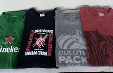 Lot of 4 Beer Brewery T Shirts 3-Medium and 1-Large