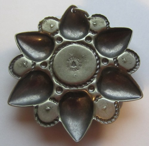 Vintage Nickle Silver Faux Turquoise star burst pendent Bell Trading Post - Picture 5 of 7