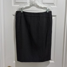 Armani Collezioni Lined Virgin Wool Pencil Skirt Black Size 10 Italy