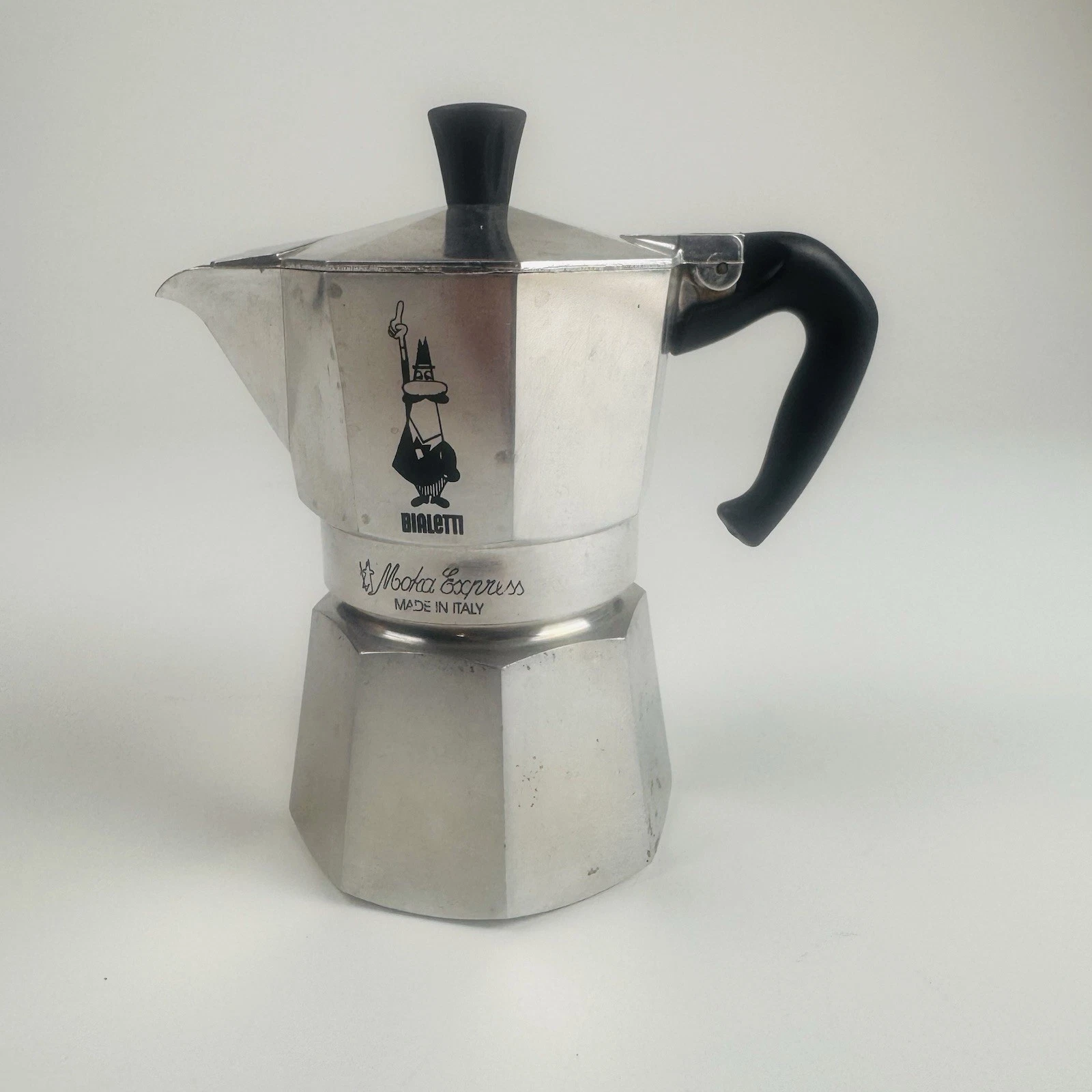 Bialetti Moka Express Stovetop Espresso Maker Aluminum 3 Cup Made In Italy
