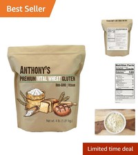 4 lb Non-GMO Vital Wheat Gluten - Perfect for Baking Low Carb Diets