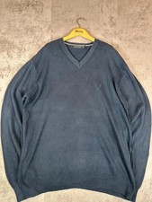 Nautica Navy V-Neck Knit Jumper   Size L