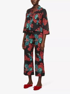 Desmond & Dempsey Tui Vogel Shirt & Hose Schlafanzug Größe S