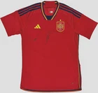 2022 Spain Pedri and Gavi Dual Signed Adidas Soccer Jersey Beckett Auto Witness