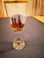 Wheat glass wheat beer glass glass Munich Bavaria City Hall Frauenkirche rarity 