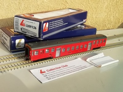 LIMA 309136 LOWERED PILOT CARRIAGE MDVC LIVERY, NEM RUDDERS, SCALE TROLLEYS