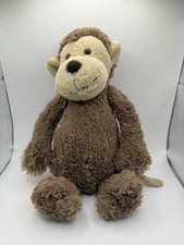 Jellycat Bashful Monkey Plush Stuffed Animal Toy Figure Brown Retired Rare 12"
