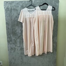 Adonna USA 2pc Sleepwear Nightgown  Duster Robe Set Cotton blend Sz 1 XL