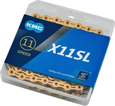 KMC X11SL Chain 11-Speed Shimano, SRAM, Compatible | Missing Link| Gold Ti