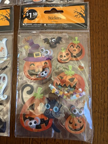 4 Packages Of Halloween Scrapbooking Stickers - 3D - New In Package - Picture 4 of 6