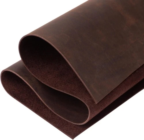 Dark Brown Leather Sheets For Crafts, 12x12 Inch 2.0mm Cowhide Square - product listing photo