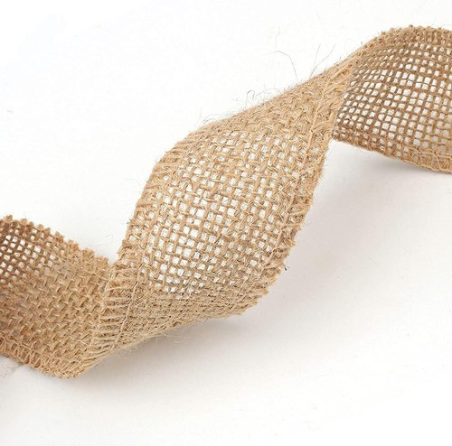Versatile 10m Jute Craft Ribbon - Rustic Beige Burlap for Decor & Gift Wrapping - Picture 6 of 9