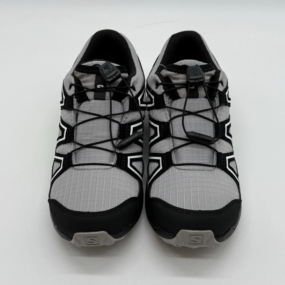 Salomon Adv. Zapatos impermeables secos juveniles talla 3 negro/gris/verde neón ContraGrip Foto 3 de 4