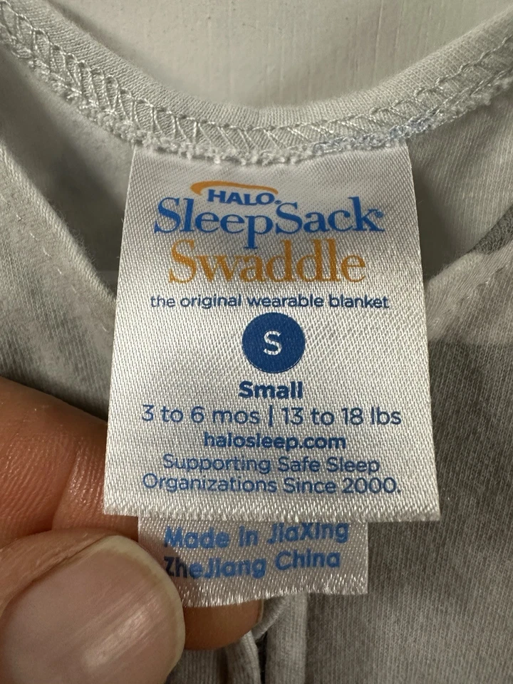 Halo спальный мешок пеленки для маленьких 3-6 месяцев серый зоопарк животных 100% хлопок - Изображение 3 из 4