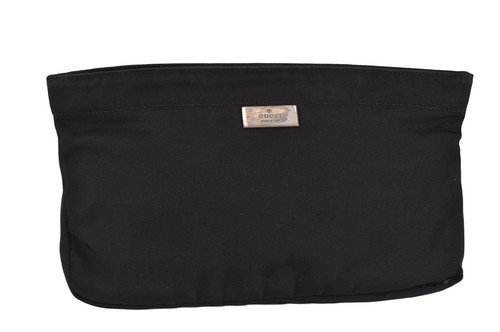 Autentica GUCCI Vintage Pochette Borsello Nylon Nero Spazzatura 9838M