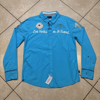 Robe Di Kappa Shirt Mens Medium Blue Les Voiles St Tropez Nautical Long Sleeve