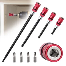 8x Drill Bit Extension Set Magnetic 1/4" Hex for Impact Driver Screwdriver Tool
