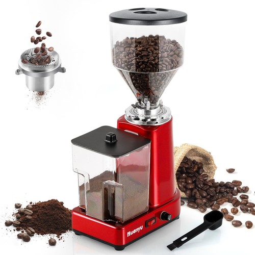 Flat Burr Coffee Grinder with 19 Grinding Settings Bulk Electric Coffee Bean ...