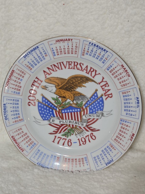 Vtg 1975 200th Anniversary 1776-1976 Commemorative Collectible Plate