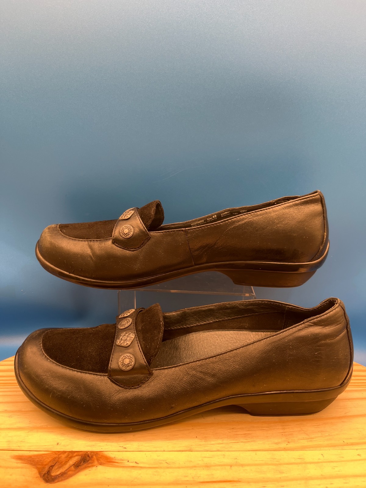 Dansko Flats Womens 9.5 Black Suede Leather Loafer Slip On Comfort Shoes 40-image