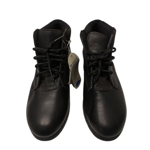 NEW Munro Sport Black Leather Ankle Boots Size: 8M - Picture 1 of 7