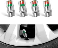 4pcs Universal 32psi Car Tire Pressure Monitor Valve Stem Caps Sensor Indicator