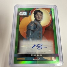 2025 Star Wars Smugglers Outpost Finest Green Refractor Kyle Soller Auto #69/99