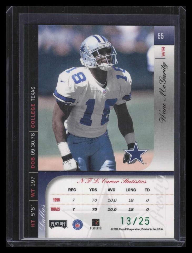 2000 Playoff Prestige Spectrum Green 55 Wayne McGarity 13/25 - Image 2 of 2