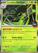 Team Rocket's Spidops 20/182 - Destined Rivals - Holo Rare - NM - Pokemon TCG