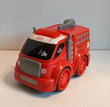 Red Plastic Fire Dept Fire Truck Lights And Sound Pretend Play
