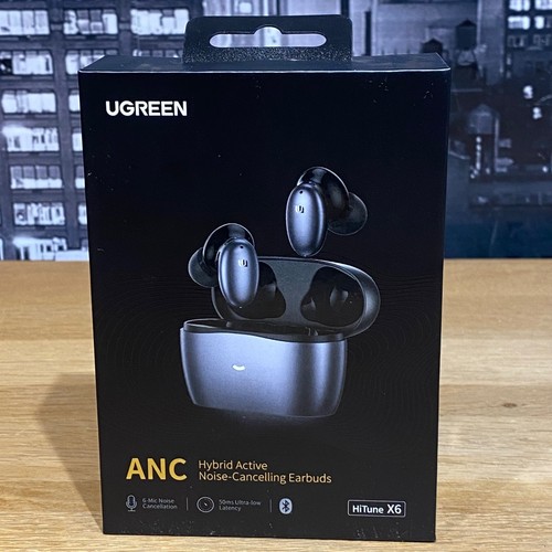UGreen Hitune X6 Hybrid Noise-Cancelling Bluetooth Wireless Earbuds Black - Picture 3 of 24