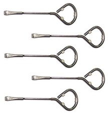 5 Pack Church Key Bottle Opener, Opening Tool, Can Silver