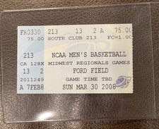 2008 Davidson Ticket Stub Steph Curry Sets NCAA 3PT Record 162  3/30 Tournament